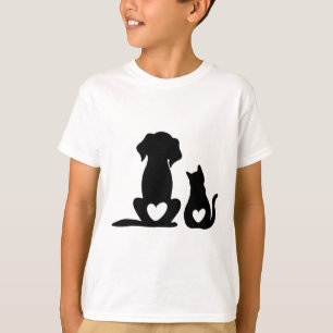 Dog Puppy And Baby Dog And Cat Lover  T-Shirt
