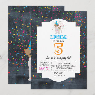Dog Puppy Animal Kids Birthday Party Boy Girl Invitation