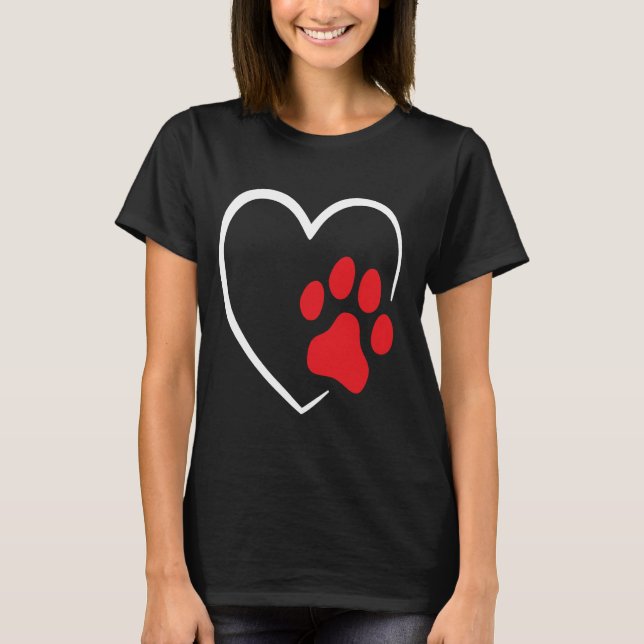 Dog Puppy Heart Animal Dog funny dog lover T-Shirt (Front)
