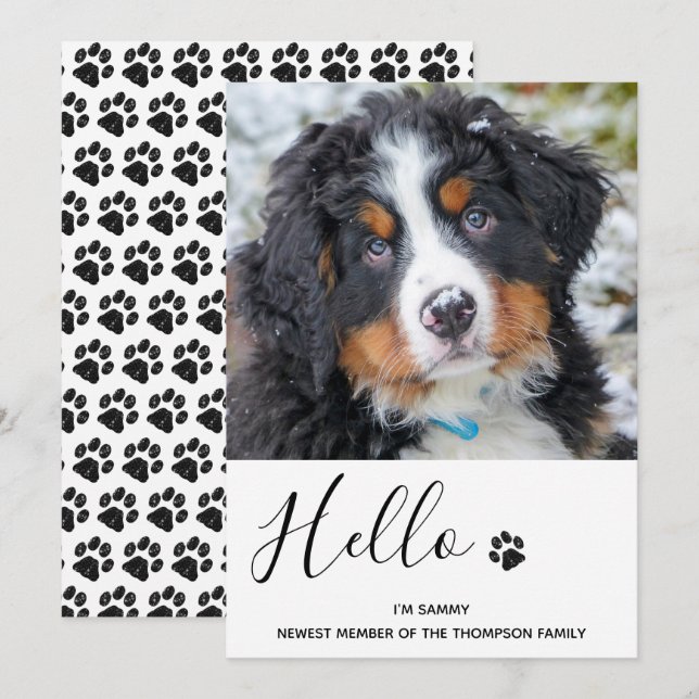 Dog Puppy New Pet Announcement (Front/Back)