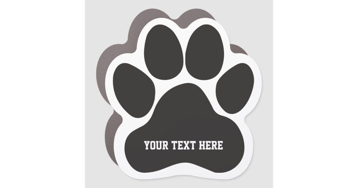 Dog Puppy Paw Print Personalised Car Zazzle