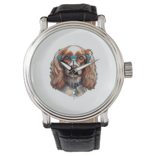 Dog Puppy Pooch Cute Funny Glasses Study Student Watch