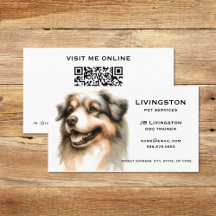 Dog QR Code Business Cards