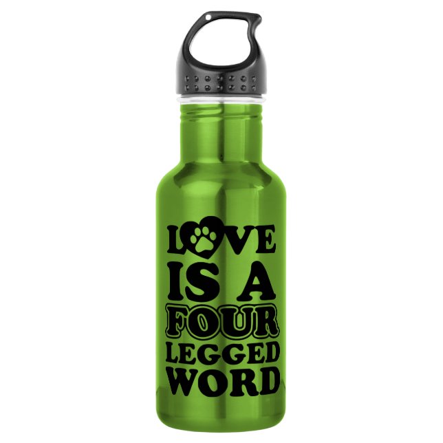 Dog quote water bottle  (Front)