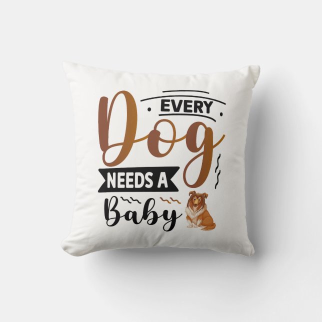 Dog Quotes men's Throw Pillow (Front)