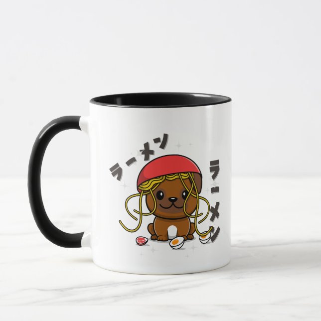 Dog Ramen Cute Kawaii  Mug (Left)