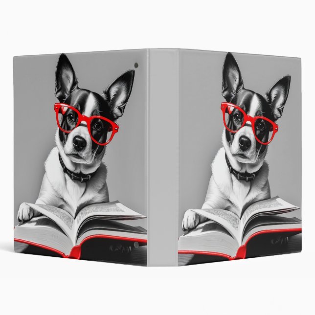 Dog Reading Book Binder (Background)