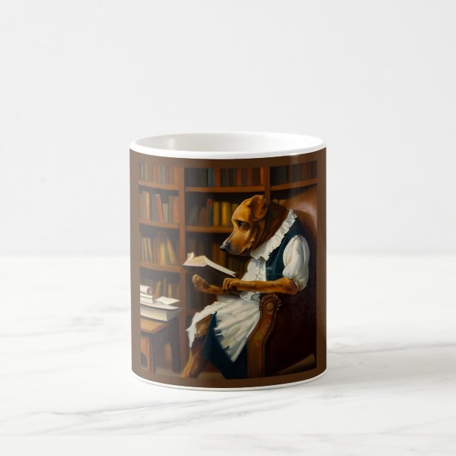 Dog Reading Coffee Mug (Center)