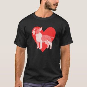 Dog Red Heart Bull Terrier T-Shirt