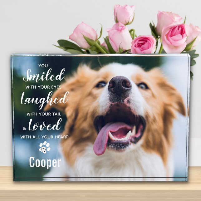 Dog Remembrance Pet Loss Keepsake Pet Memorial Photo Block (Creator Uploaded)