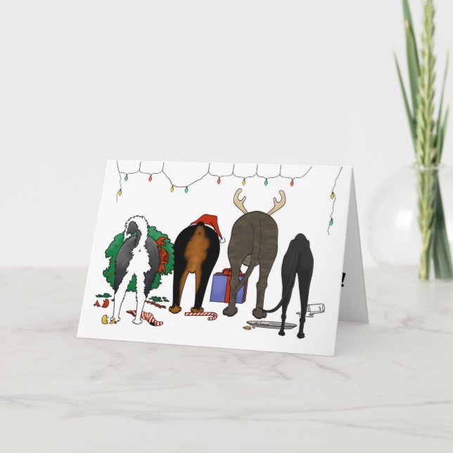 Dog Rescue Christmas Holiday Card (Front)