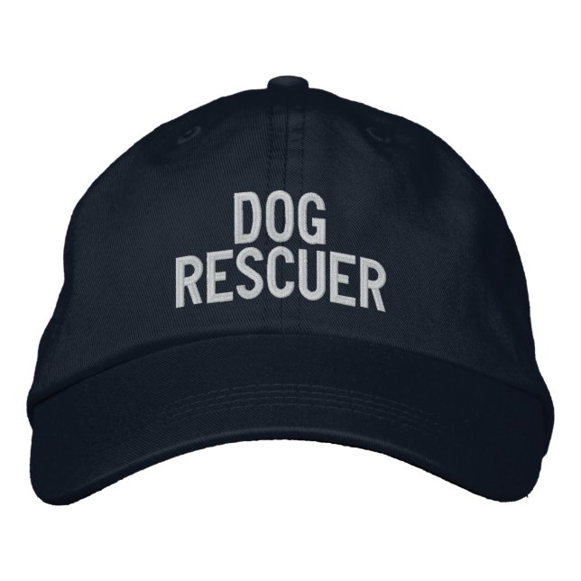 "Dog Rescuer" Embroidered Hat (Front)