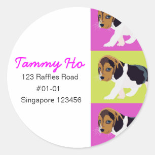 Dog Return Address Sticker
