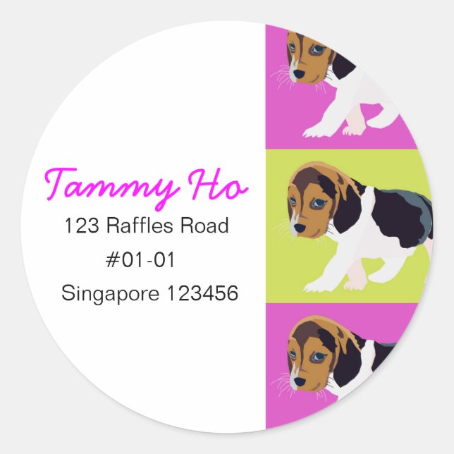 Dog Return Address Sticker (Front)