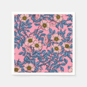 Dog rose pattern napkin