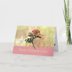 Dog Rose Valentine's Card (Large Print)
