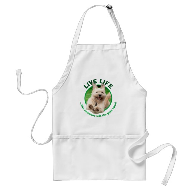 Dog Running In Yard Standard Apron (Front)