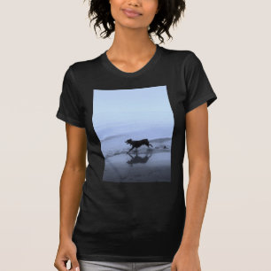Dog Running on Beach T-Shirt