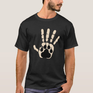 Dog s Paw in Human Hand Dog Tee