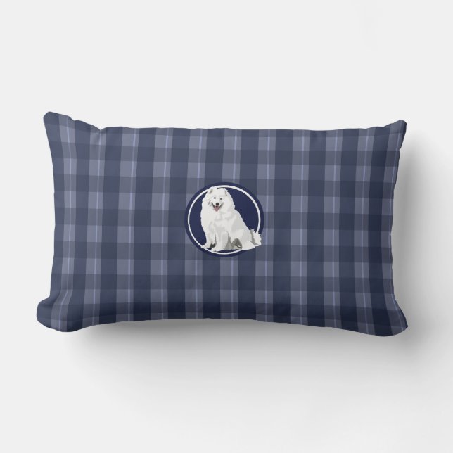 Dog samoyed lumbar pillow (Front)