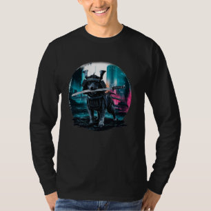 Dog Samurai Japanese Warrior Vintage T-Shirt