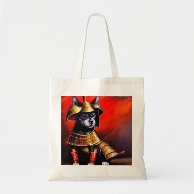 Dog Samurai Tote Bag (Front)