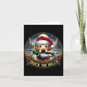 Dog Santa Duck Hunting Christmas Funny Adventure A Card