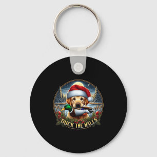 Dog Santa Duck Hunting Christmas Funny Adventure A Keychain