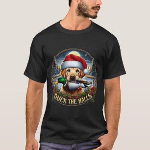 Dog Santa Duck Hunting Christmas Funny Adventure A T-Shirt