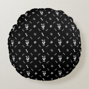 Dog Schnauzer Round Pillow