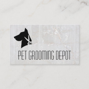 Dog Scissors Logo Animal Pet Care Business Card