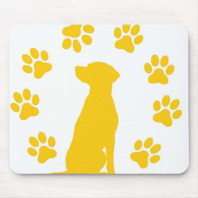 Dog seeting on mouse pad (Front)