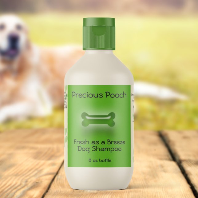 Dog Shampoo Soap Label (green) (Creator Uploaded)