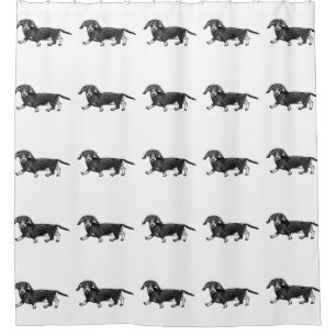 Dog Shower Curtain - Dachshund