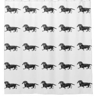 Dog Shower Curtain - Dachshund