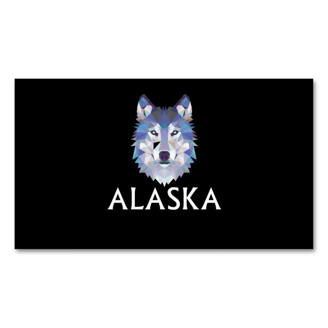 Dog | Siberian Husky Husky Dog Face Magnetic Business Card (Front)
