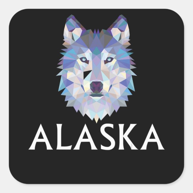 Dog | Siberian Husky Husky Dog Face Square Sticker (Front)