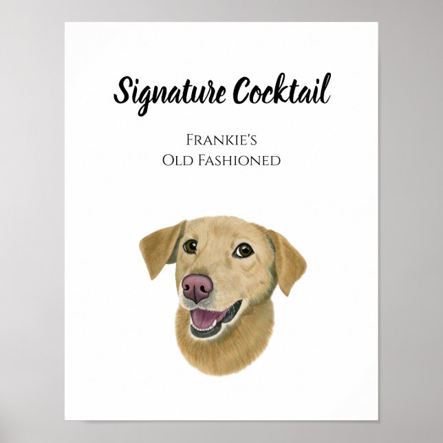 Dog Signature Drink Sign (Front)