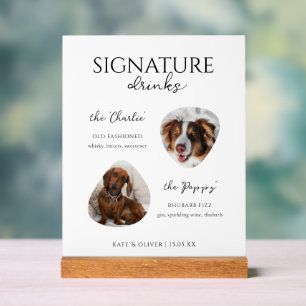 Dog Signature Drink Sign Acrylic Print