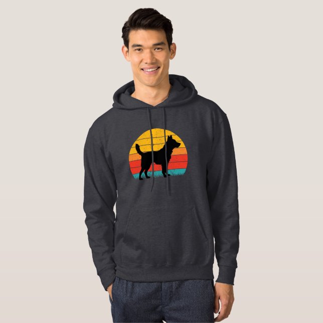 Dog Silhouette at Sunset Hoodie (Front Full)