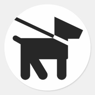 Dog Silhouette! Classic Round Sticker