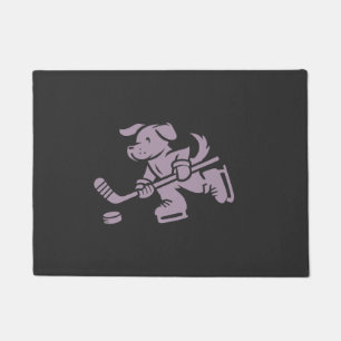 Dog Silhouette Golden Retriever Labrador Hockey Doormat