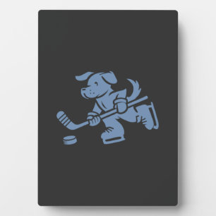 Dog Silhouette Golden Retriever Labrador Hockey Plaque