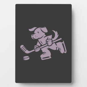 Dog Silhouette Golden Retriever Labrador Hockey Plaque