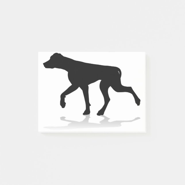 Dog Silhouette Pet Animal Post-it Notes (Front)