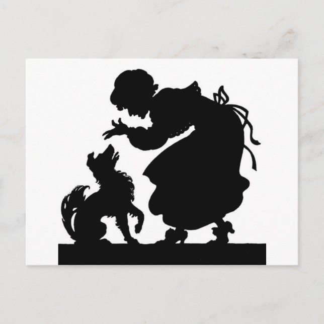 Dog Silhouette Postcard (Front)