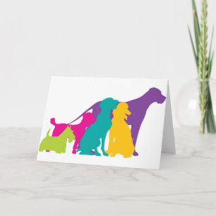 Dog Silhouettes Color Card
