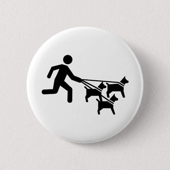 Dog sitter 2 inch round button (Front)