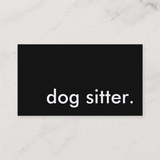 dog sitter. business card (Front)
