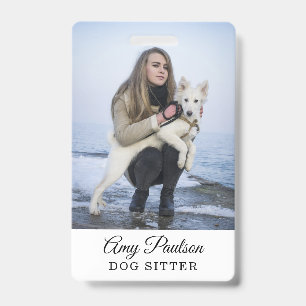Dog Sitter Photo Pet Services Badge